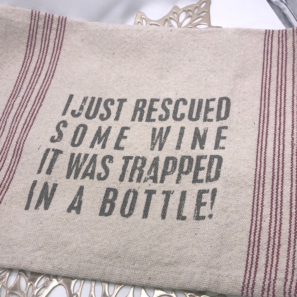 PRIMITIVES BY KATHY Graphic Colton Blend Tea Towels Two Piece Set NWOT